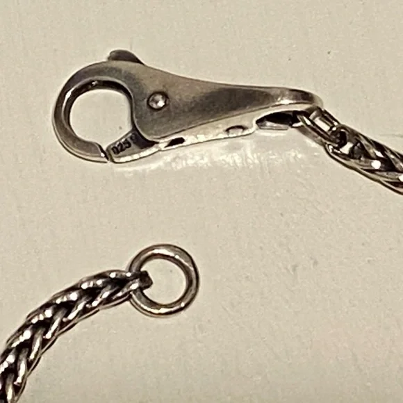 Trollbeads Sterling Bracelet+ Clasp + Glass Bead L 7.5” - Picture 2 of 8